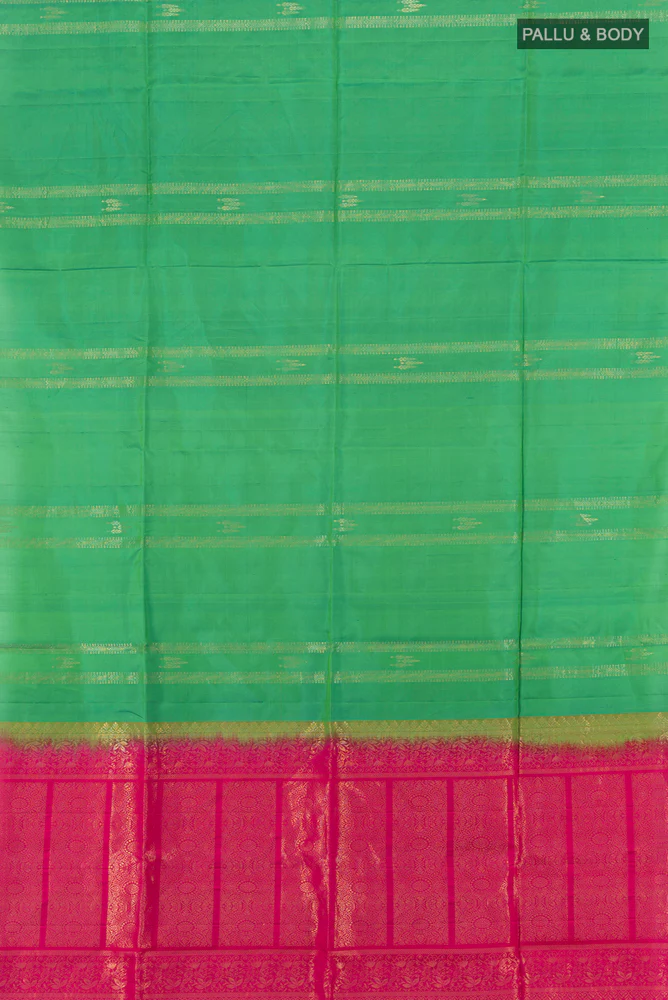 Green Soft Silk Saree - Image 5