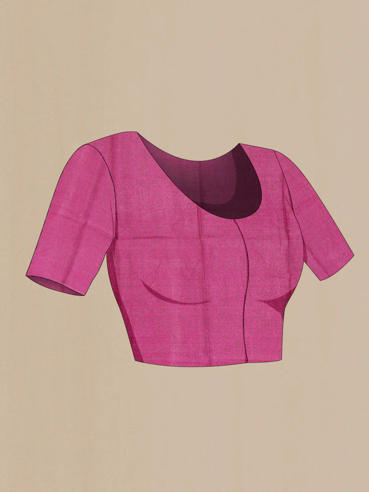 Pink Tussar Silk Saree - Image 4