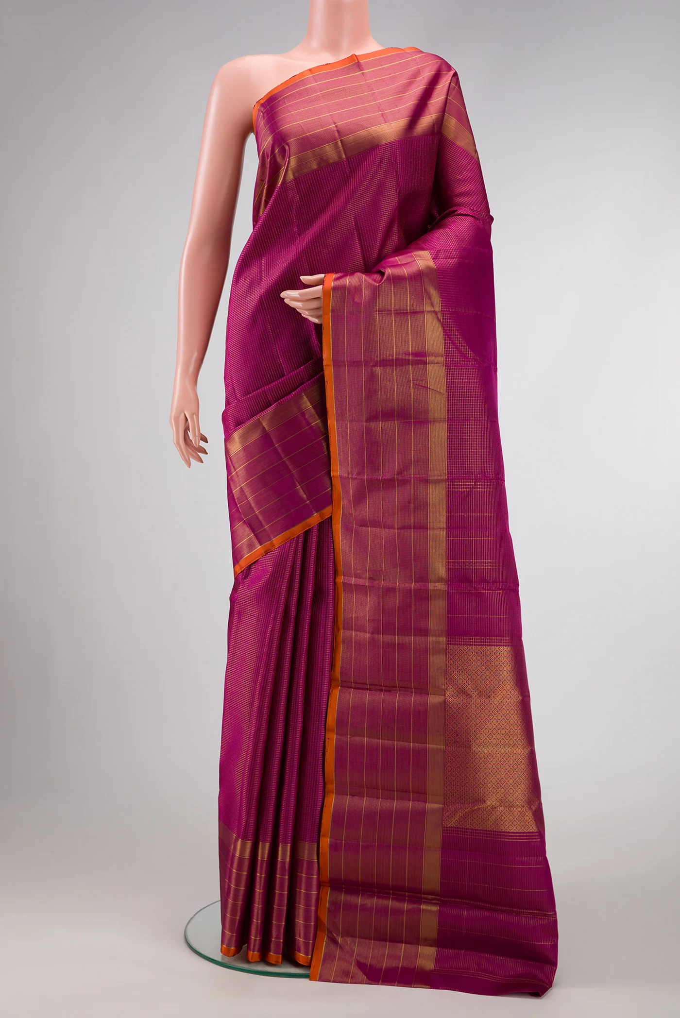 Magenta Kanjivaram Silk Saree
