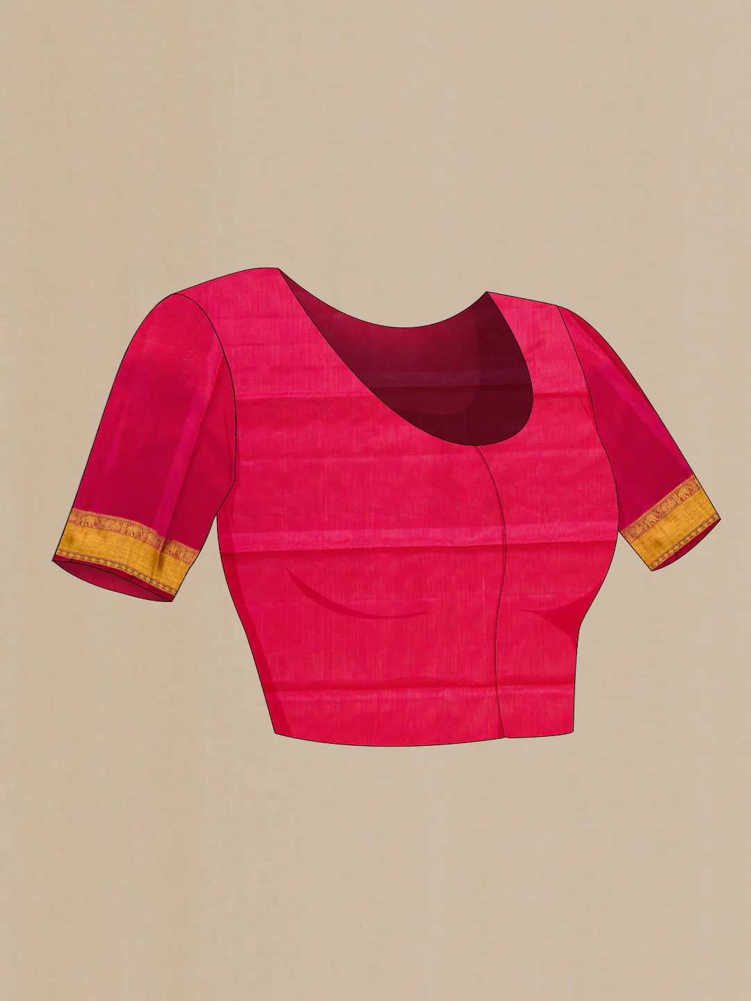 Pure Silk Pure Zari Maroon Dual Tone Kanjivaram Saree - Image 5