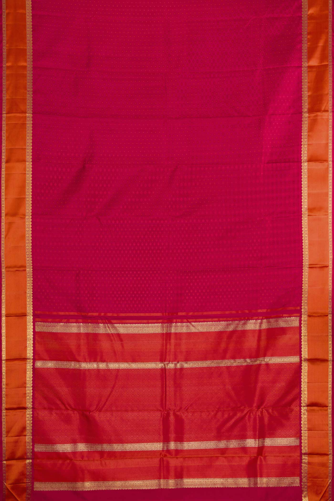 Pure Silk Pure Zari Maroon Kanchipuram Saree - Image 6