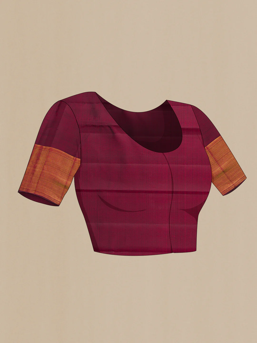 Maroon Dual Tone Kanjivaram Silk Saree - Image 5