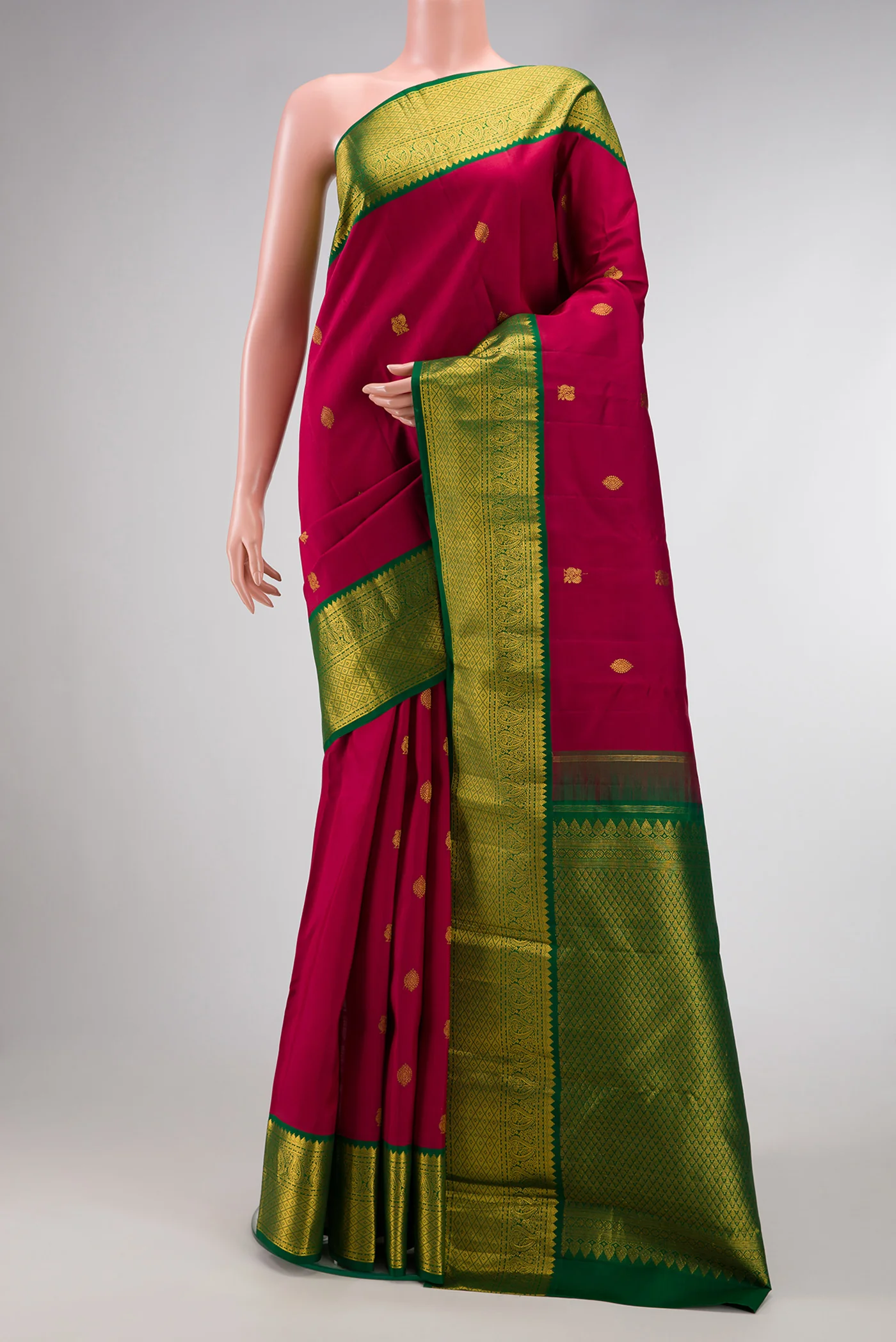 Maroon Kanjivaram Silk Saree