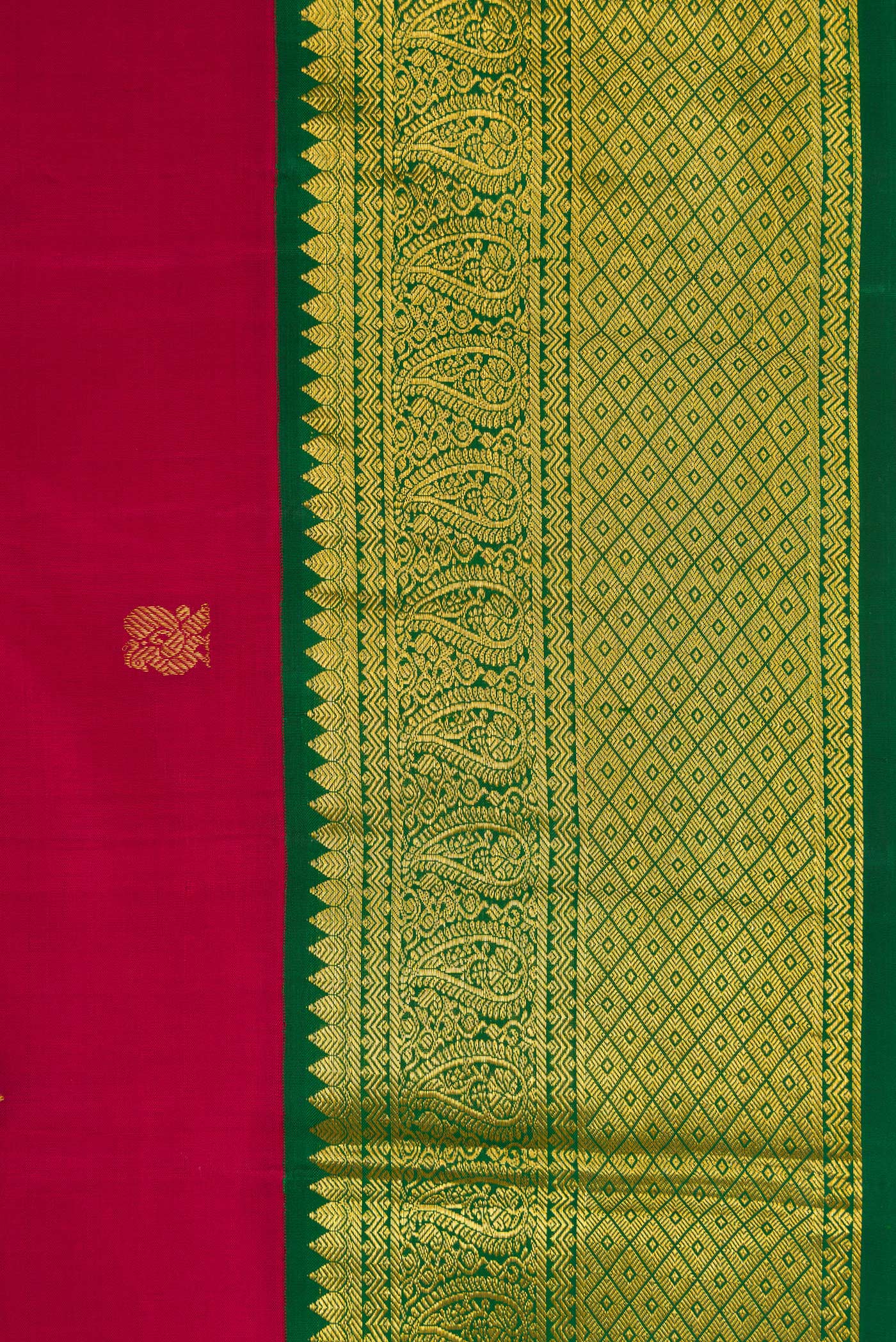 Maroon Kanjivaram Silk Saree - Image 3