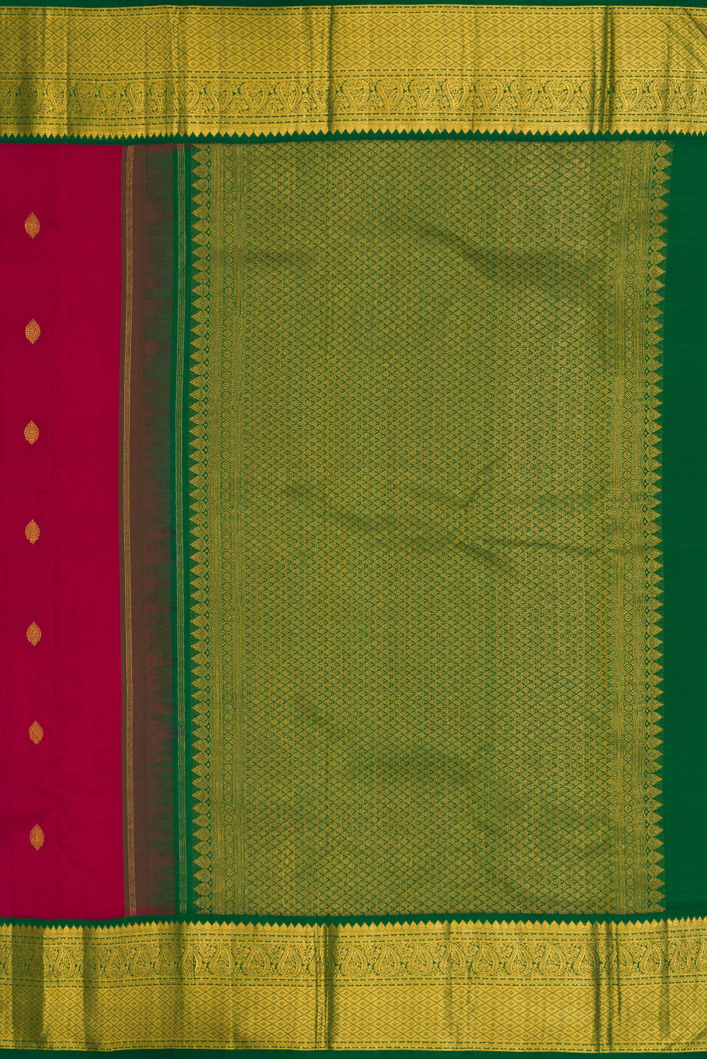 Maroon Kanjivaram Silk Saree - Image 7