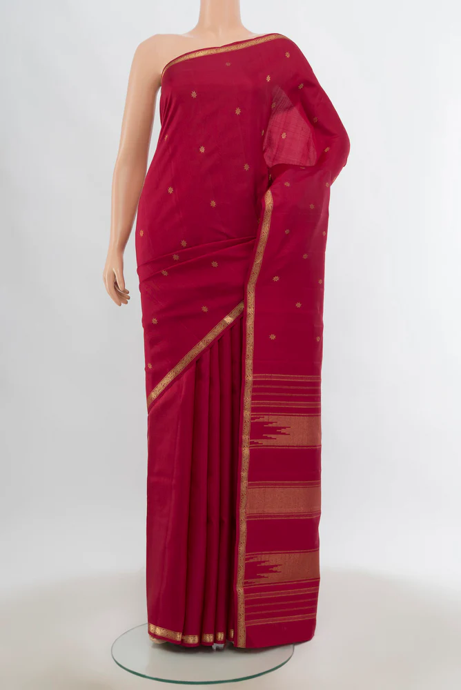 Maroon Kanchipuram Silk Saree