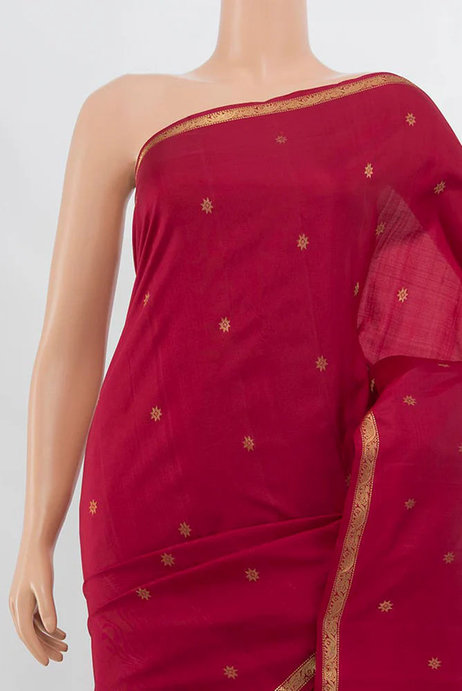 Maroon Kanchipuram Silk Saree - Image 2
