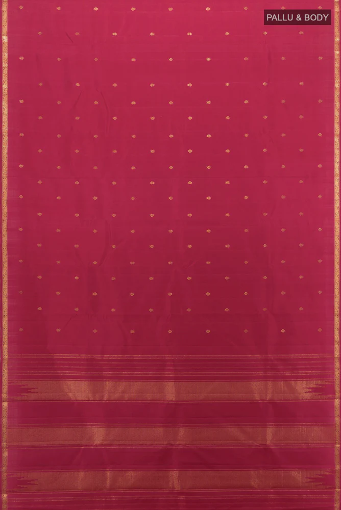 Maroon Kanchipuram Silk Saree - Image 5