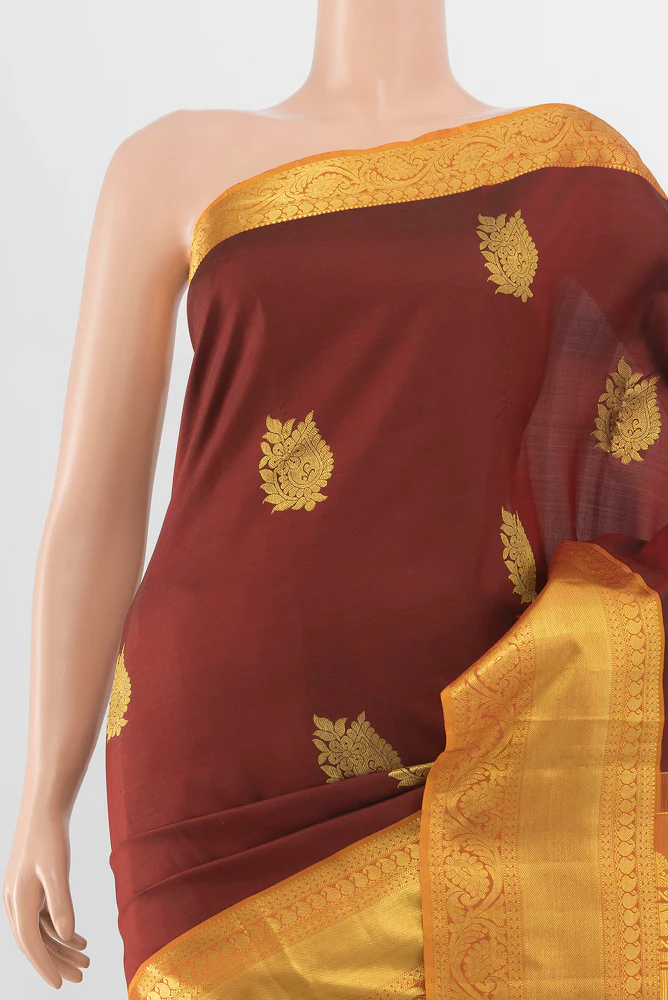 Maroon Kanchipuram Silk Saree - Image 2