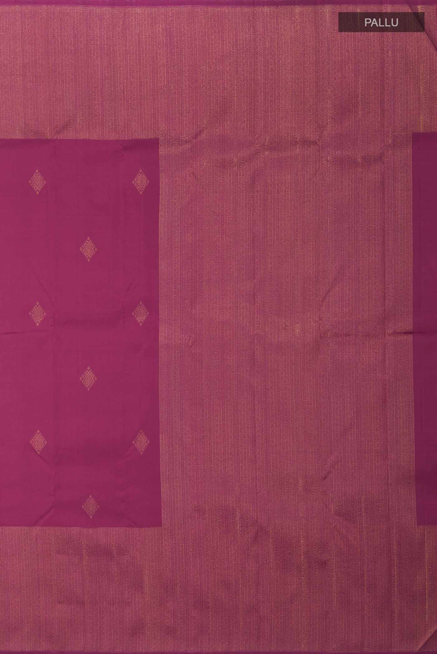Pure Silk Pure Zari Maroon Kanjivaram Saree - Image 7