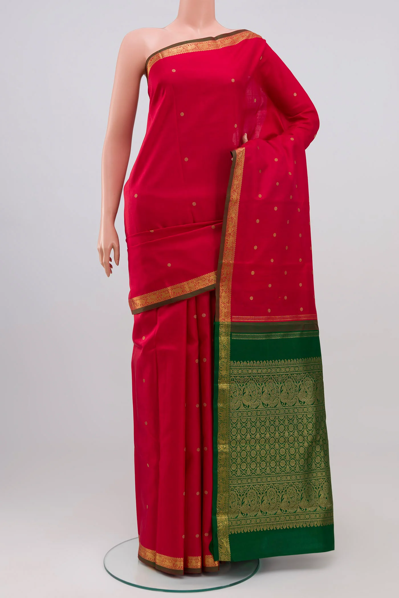 Pure Silk Pure Zari Pink Kanchipuram Saree