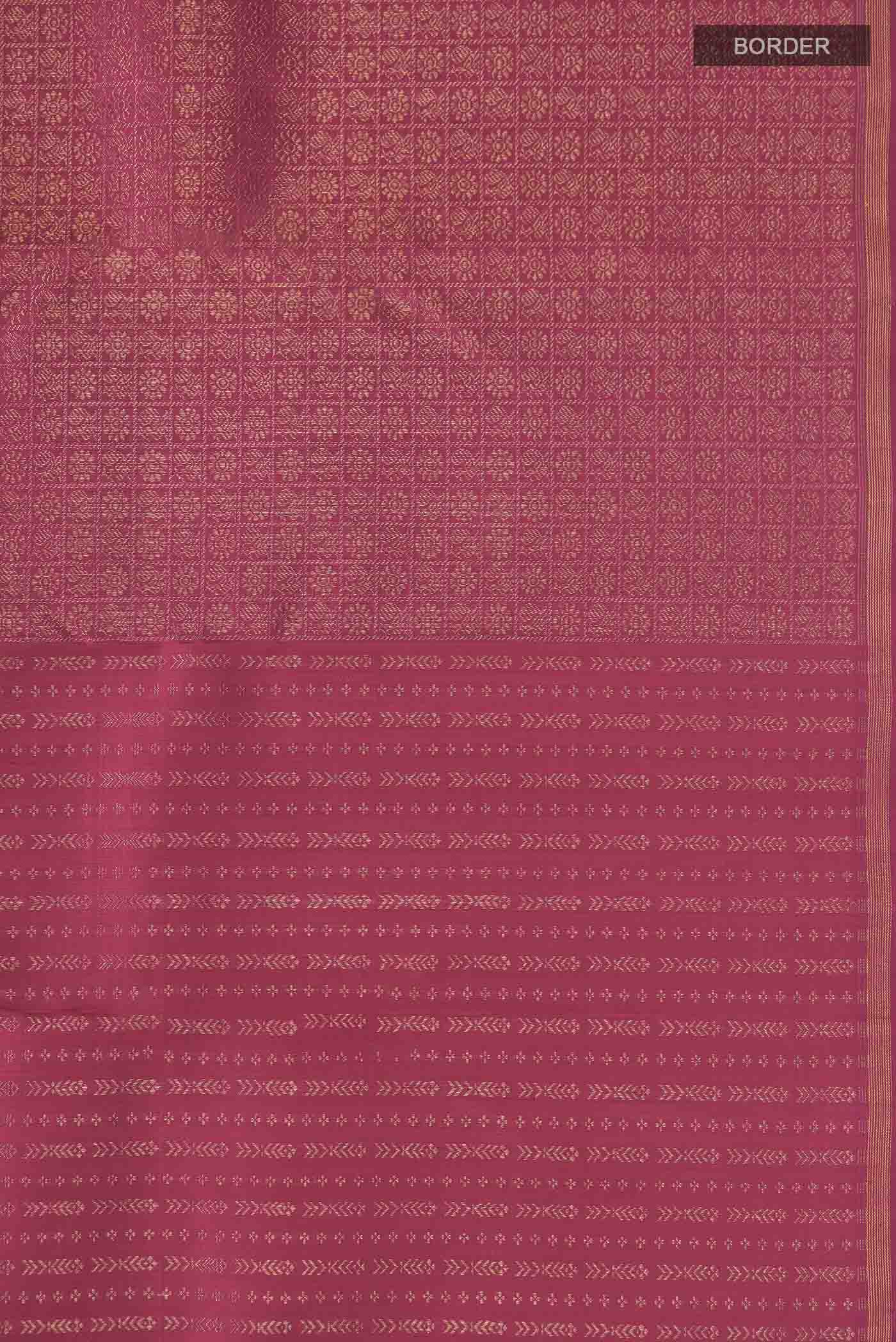 Pure Silk Pure Zari Maroon Kanjivaram Saree - Image 3