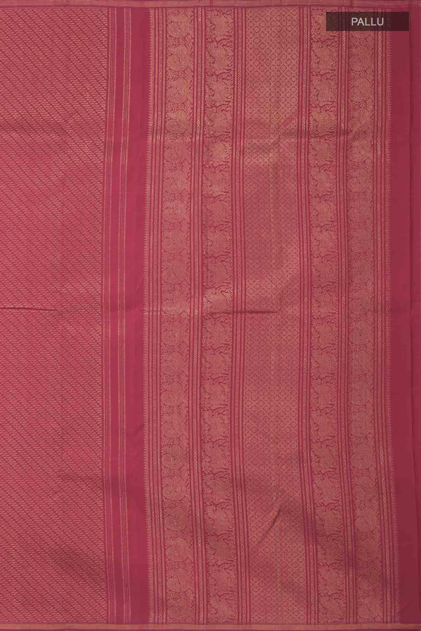 Pure Silk Pure Zari Maroon Kanjivaram Saree - Image 7