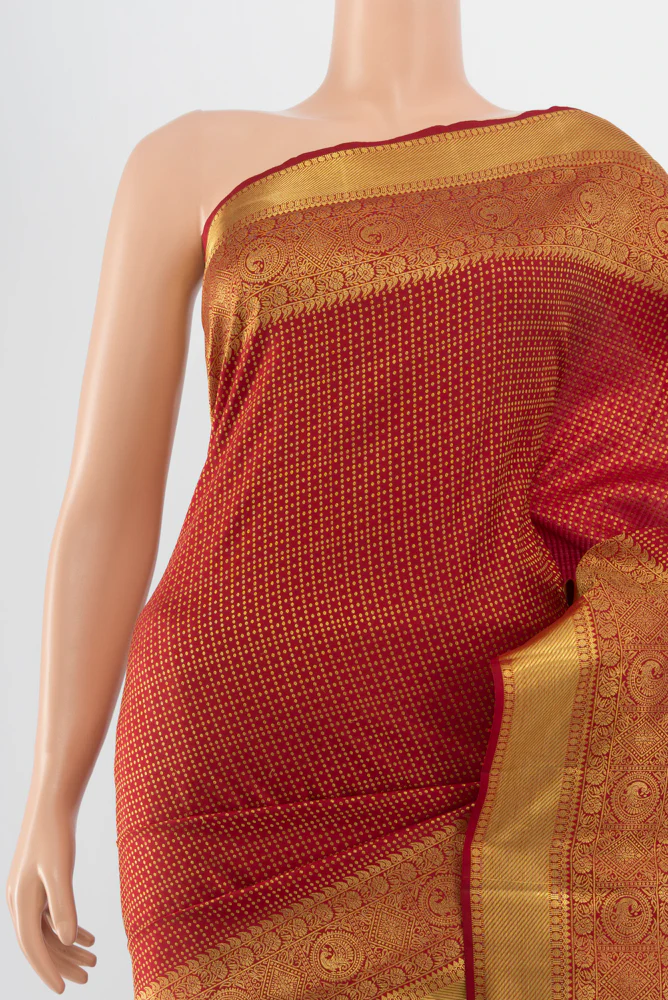 Red Kanjivaram Silk Saree - Image 2