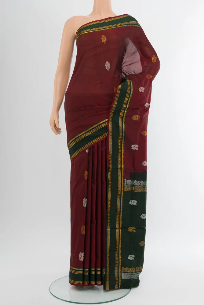 Coffee Brown Uppada Silk Saree