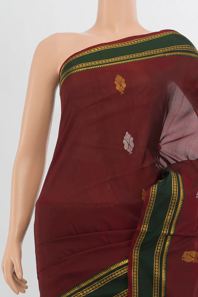 Coffee Brown Uppada Silk Saree - Image 2