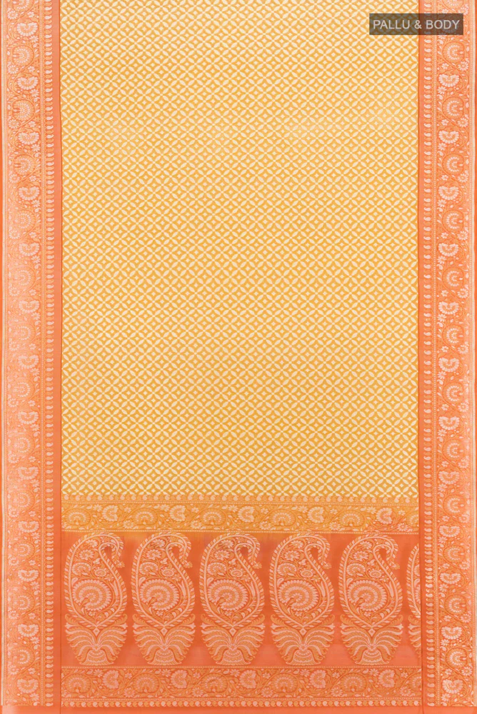 Mustard Banarasi Silk Saree - Image 5