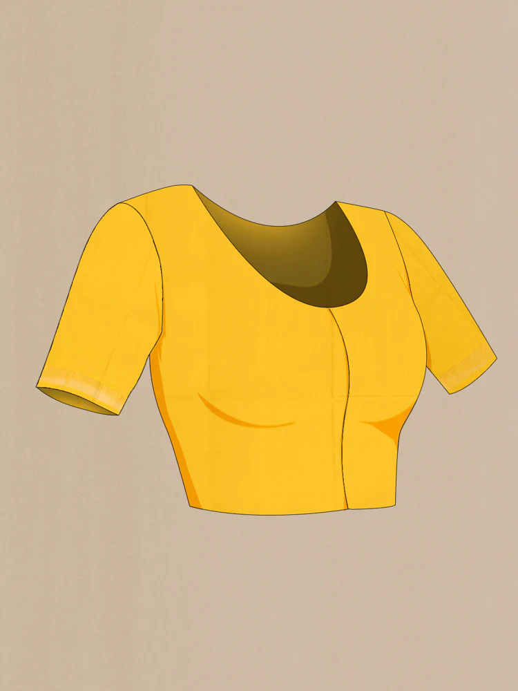 Lemon Yellow Uppada Silk Saree - Image 4