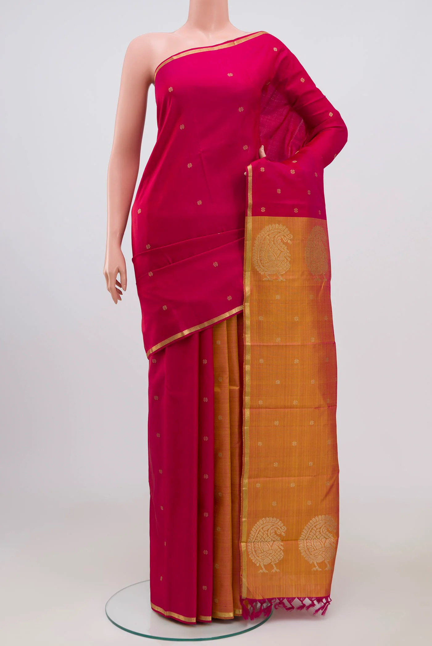 Pure Silk Pure Zari Multi Color Kanchipuram Saree
