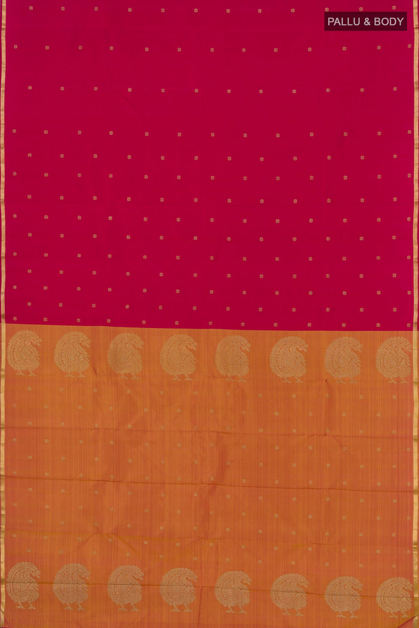 Pure Silk Pure Zari Multi Color Kanchipuram Saree - Image 5