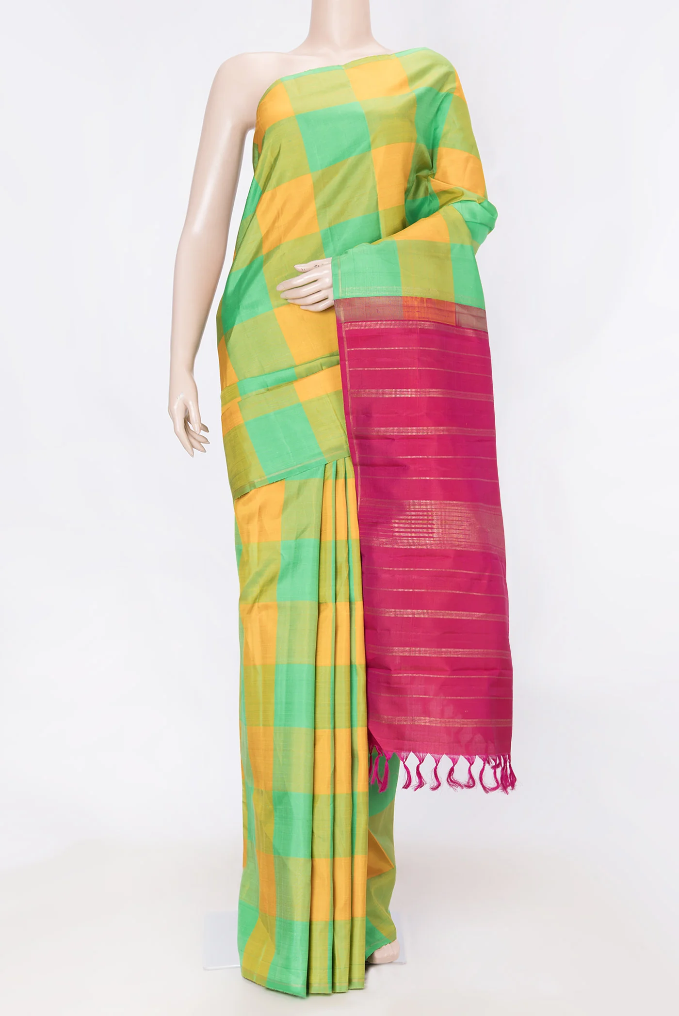 Pure Silk Pure Zari Multi Color Kanchipuram Saree