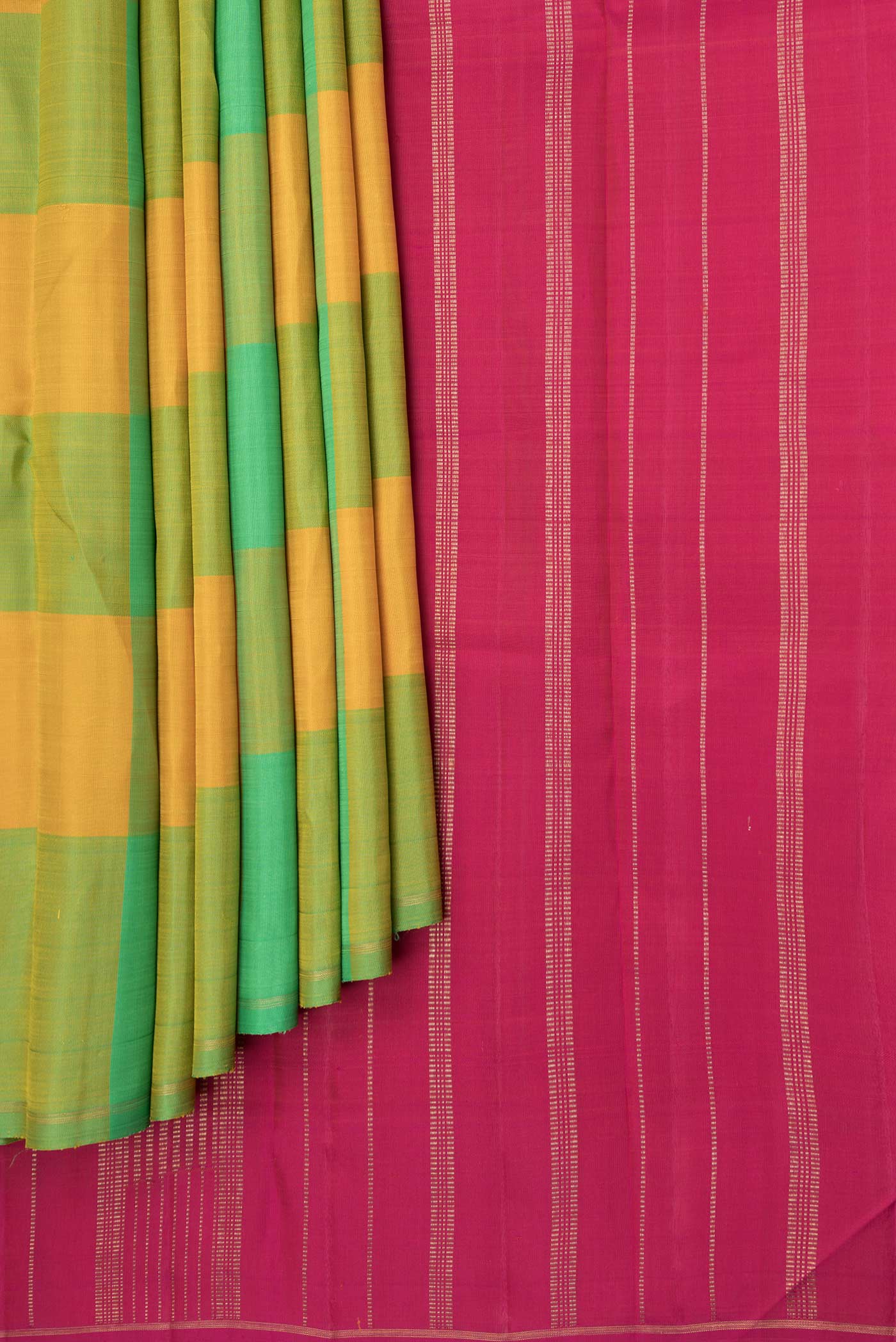 Pure Silk Pure Zari Multi Color Kanchipuram Saree - Image 4