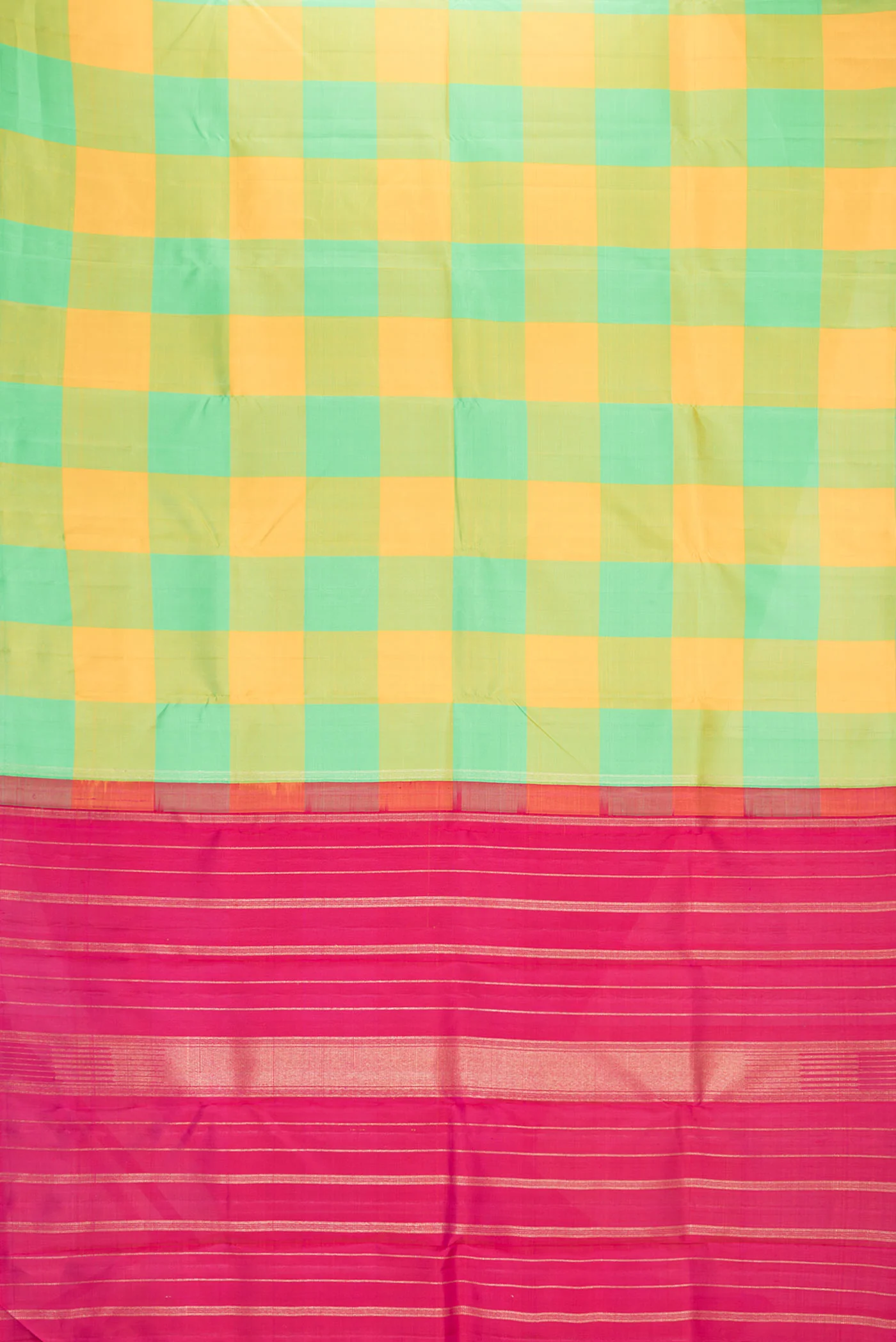 Pure Silk Pure Zari Multi Color Kanchipuram Saree - Image 6