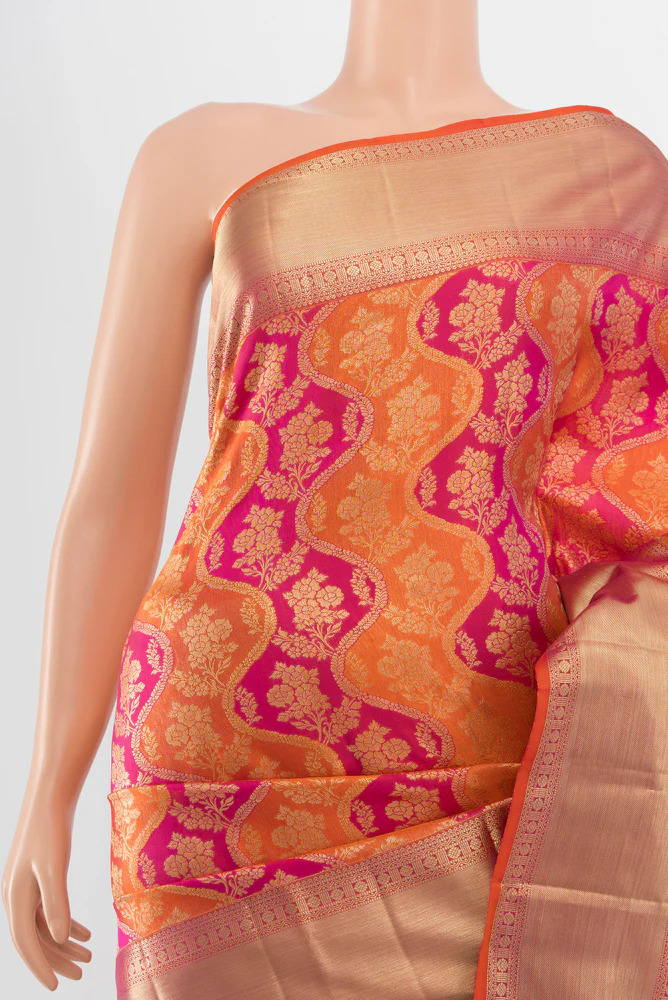 Multi Color Kanjivaram Silk Saree - Image 2
