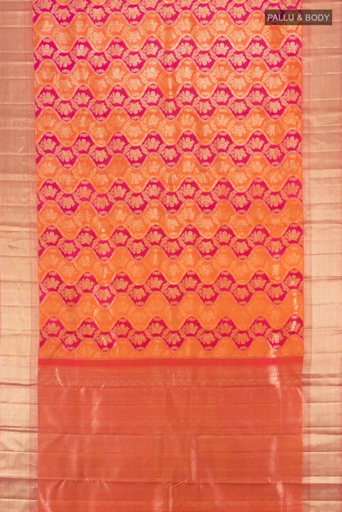 Multi Color Kanjivaram Silk Saree - Image 5