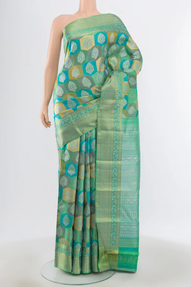 Multi Color Kanjivaram Silk Saree