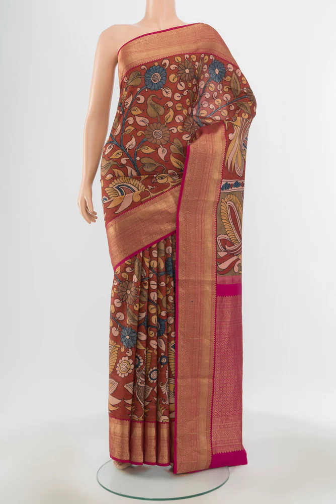 Brown Kanjivaram Silk Saree