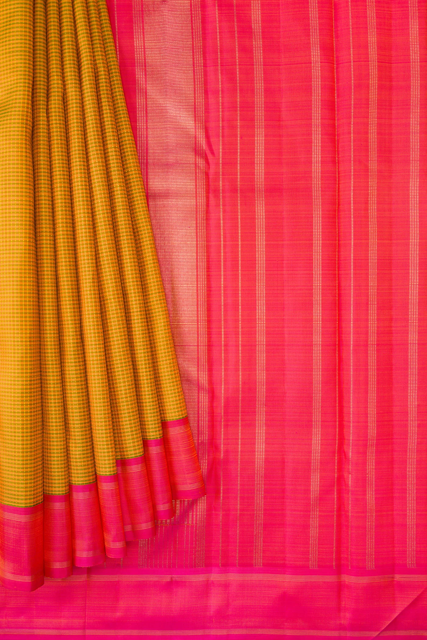 Pure Silk Pure Zari Multi Color Kanjivaram Saree - Image 4
