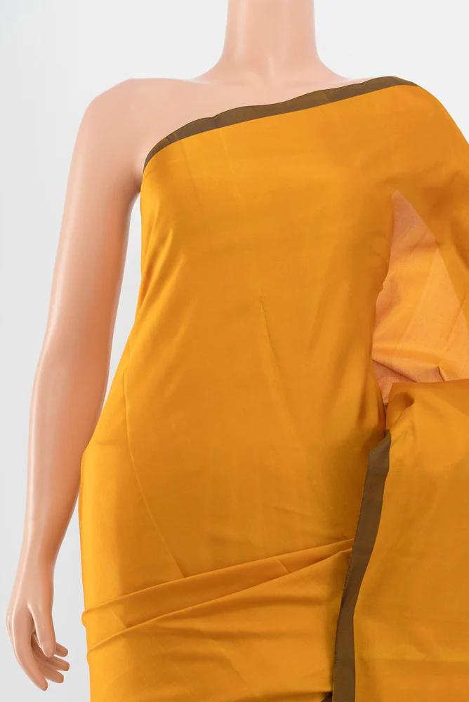 Mustard Kanchipuram Silk Saree - Image 2