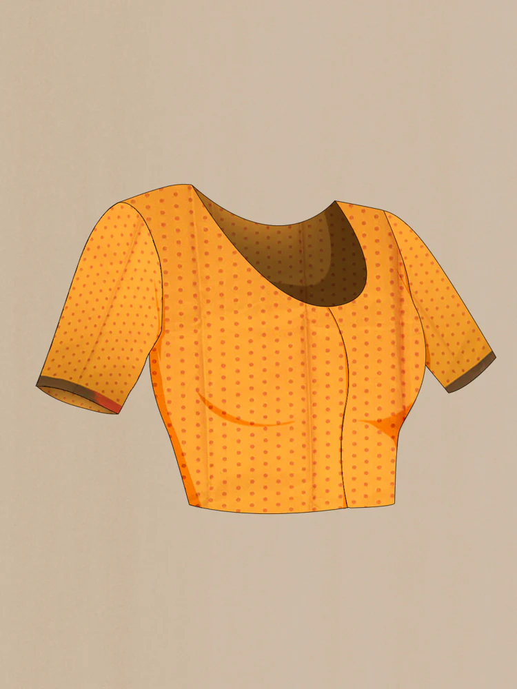 Mustard Kanchipuram Silk Saree - Image 4