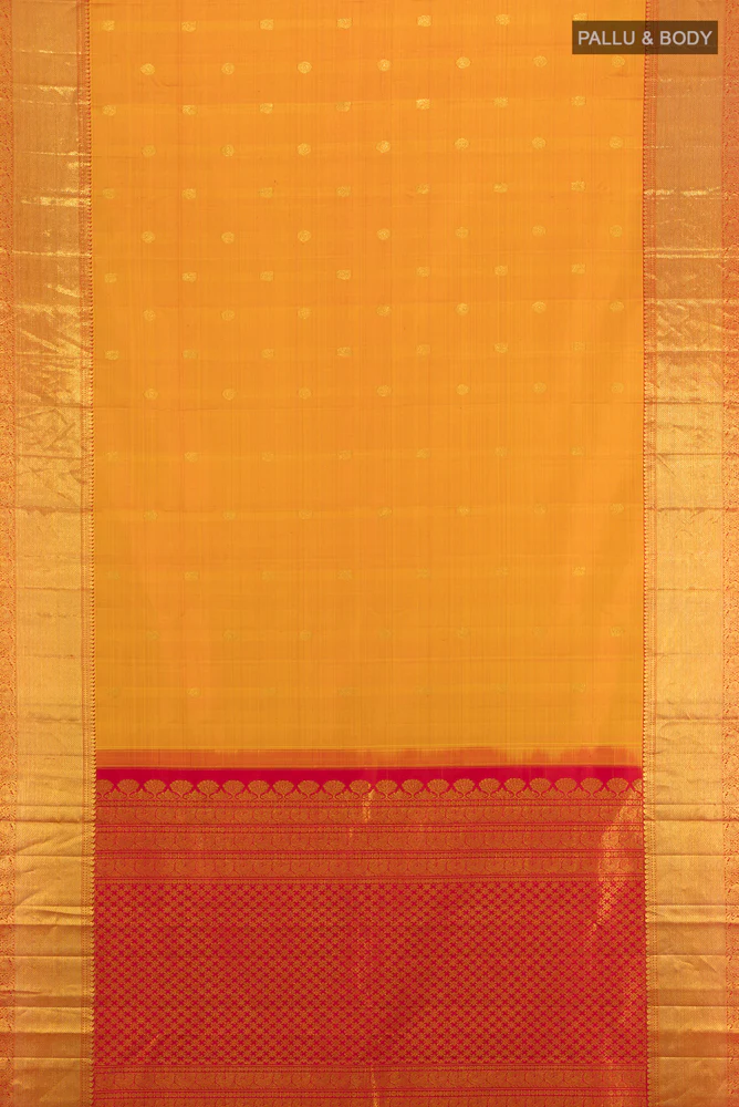 Mustard Kanjivaram Silk Saree - Image 5