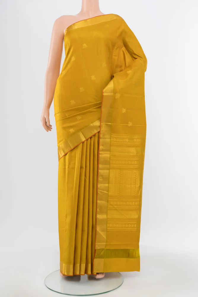 Mustard Kanjivaram Silk Saree