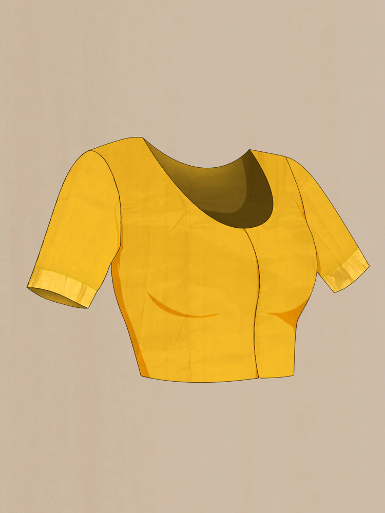 Mustard Kanjivaram Silk Saree - Image 4