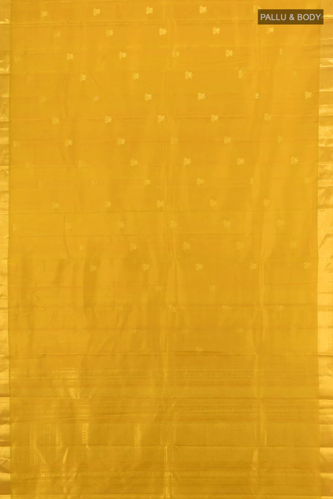 Mustard Kanjivaram Silk Saree - Image 5