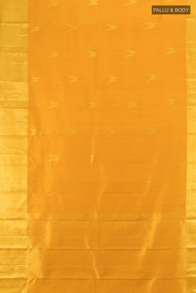 Yellow Kanjivaram Silk Saree - Image 5