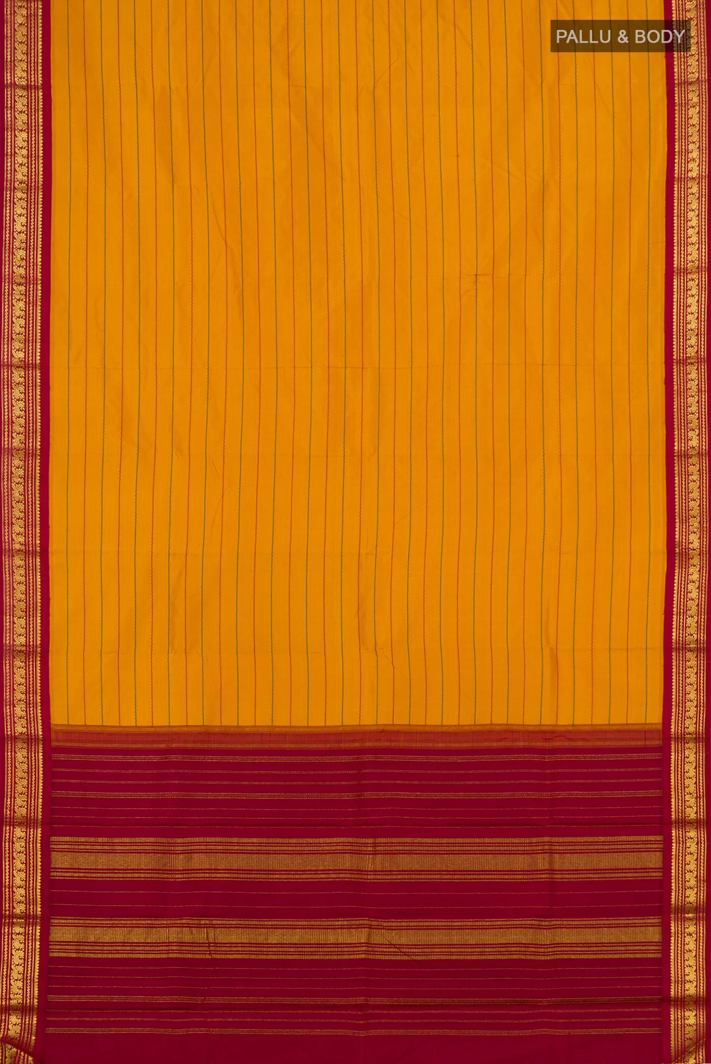 Mustard Kanjivaram Silk Saree - Image 5
