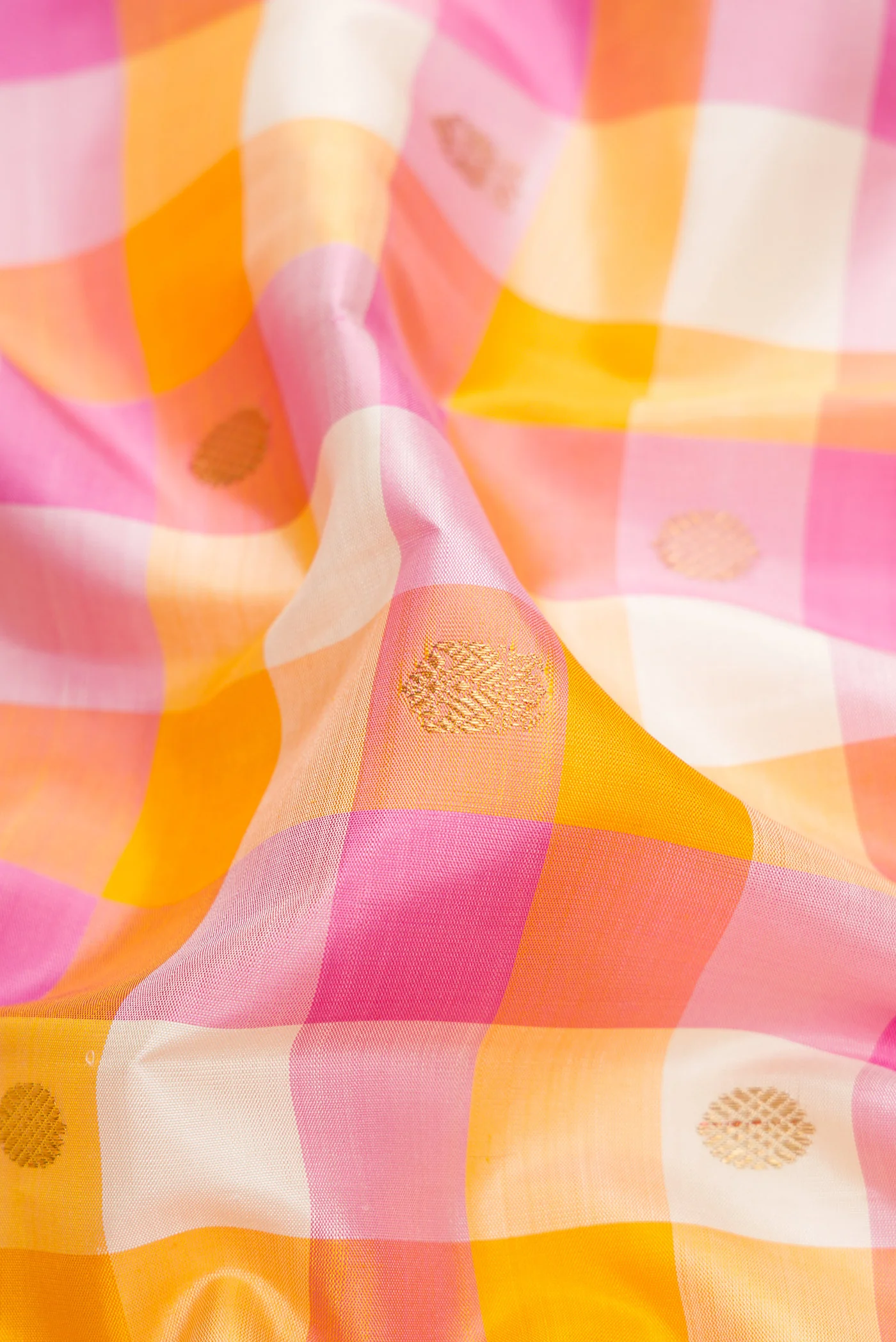 Pure Silk Pure Zari Multi Color Kanjivaram Saree - Image 2