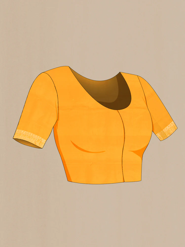 Mustard Soft Silk Saree - Image 4