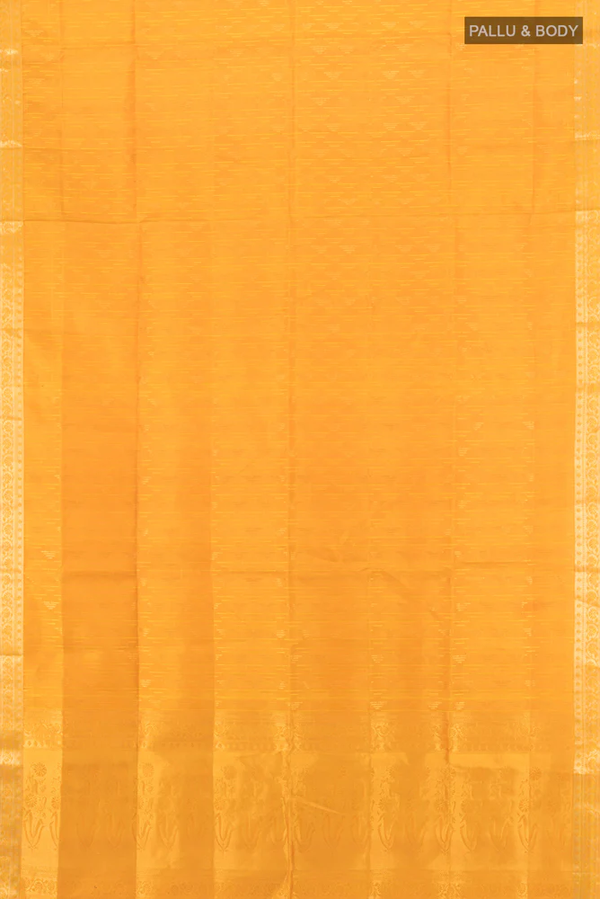 Mustard Soft Silk Saree - Image 5