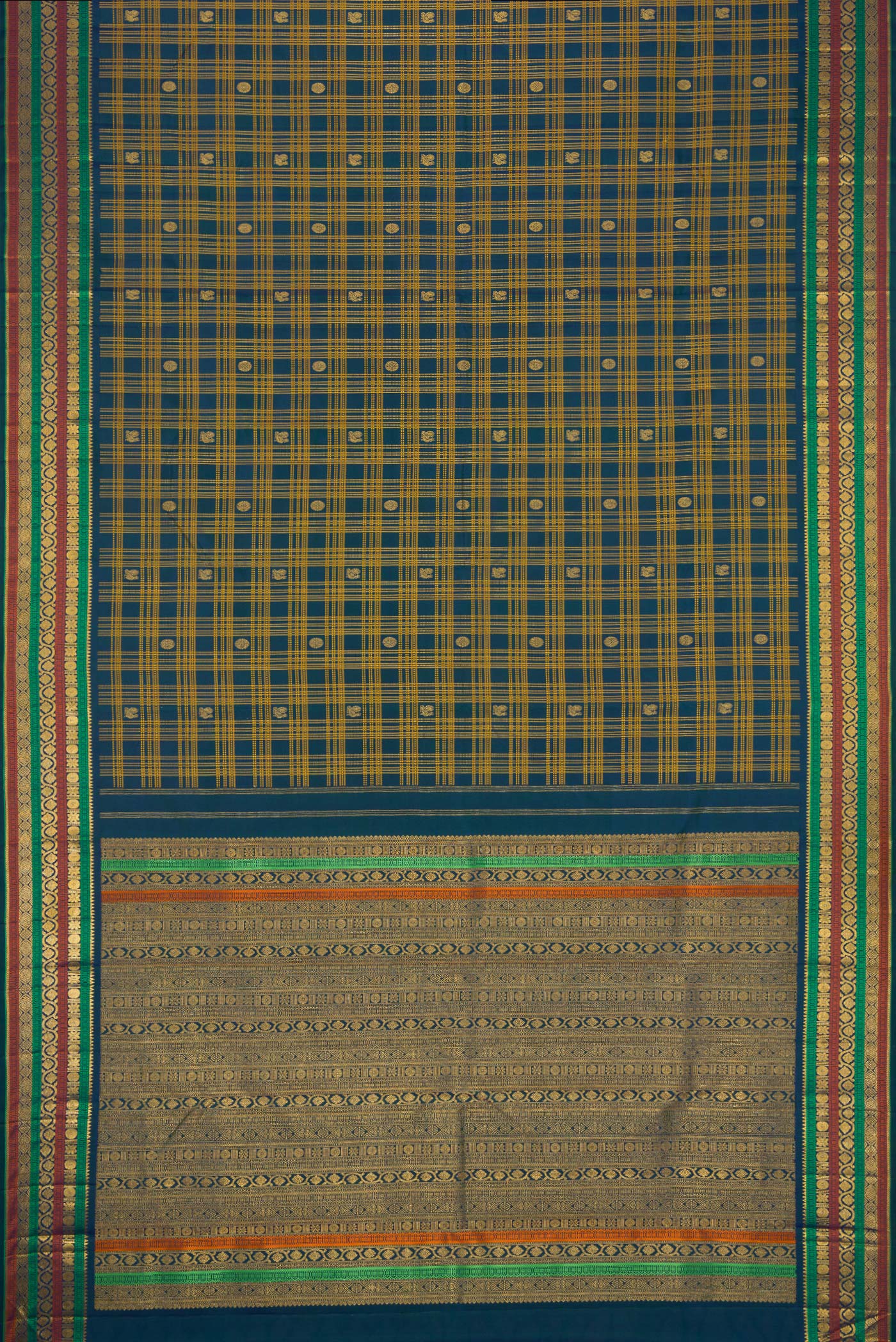 Blue Kanjivaram Silk Saree - Image 6