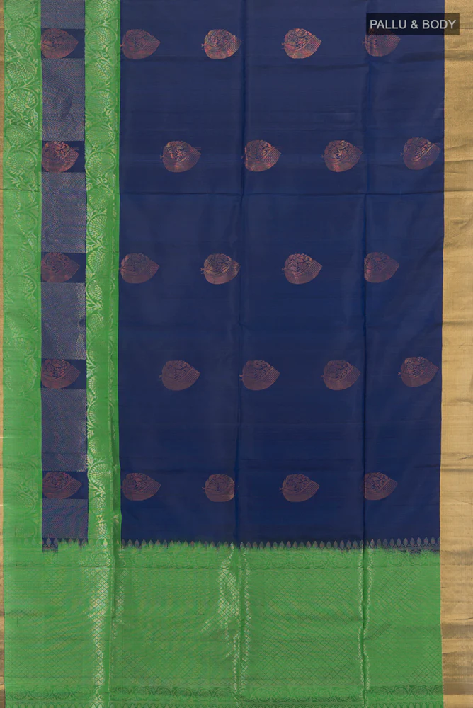 Blue Soft Silk Saree - Image 5