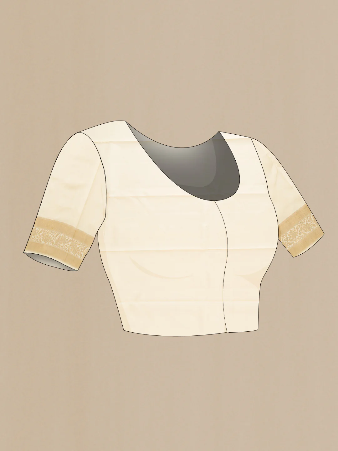 Pure Silk Pure Zari Off White Kanjivaram Saree - Image 5