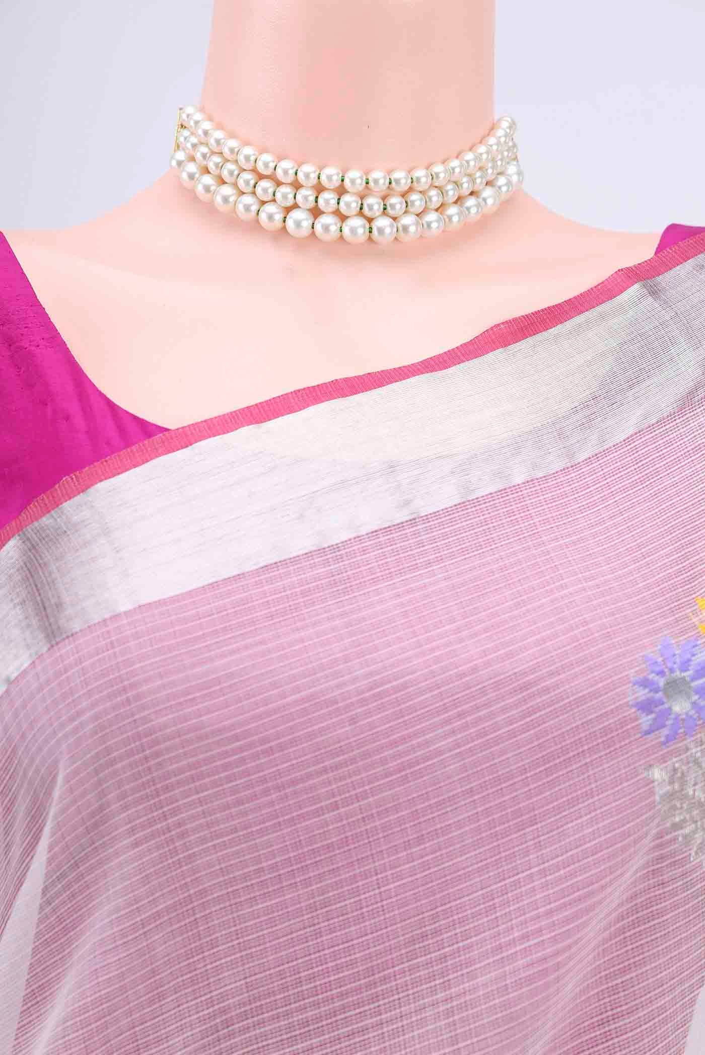 Pure Silk Pure Zari Off White Kota Saree - Image 2