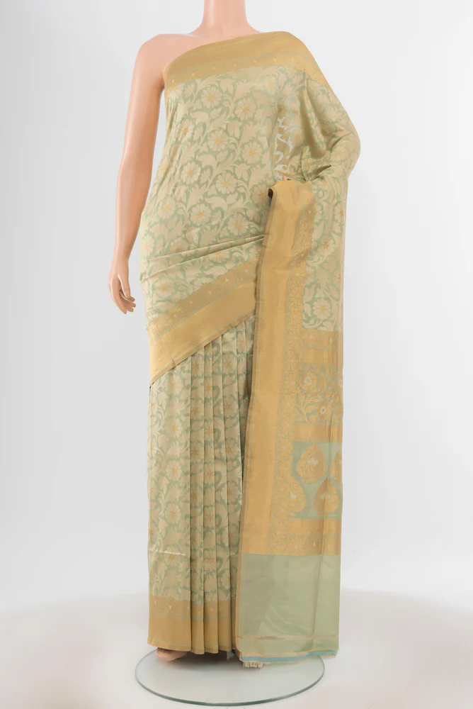 Sage Green Banarasi Silk Saree