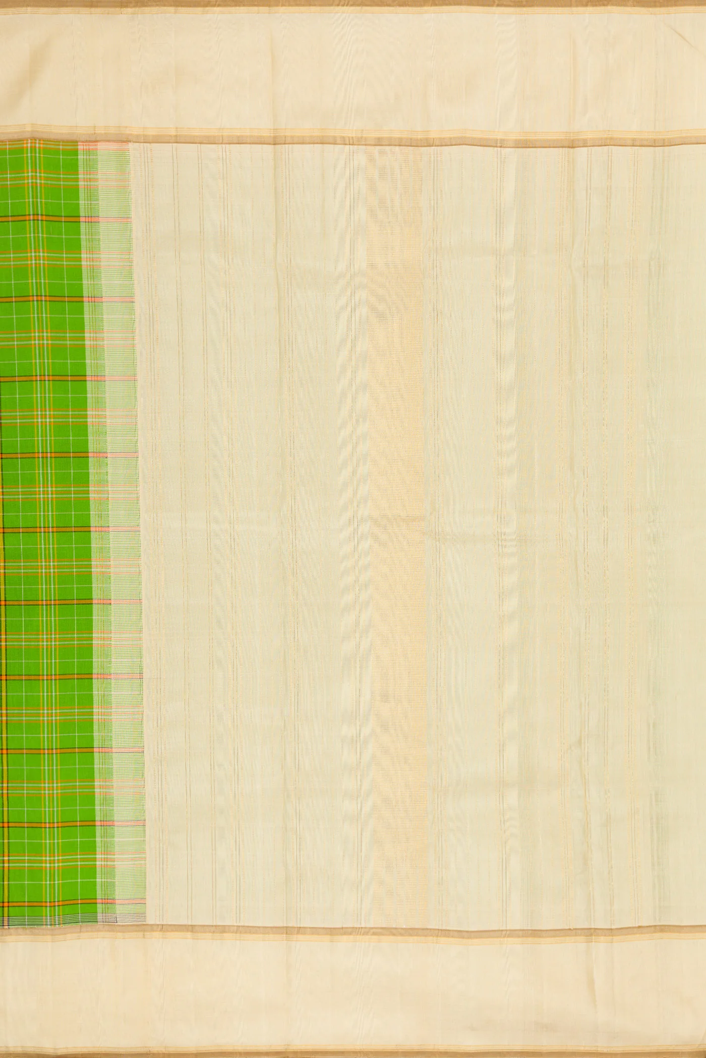 Pure Silk Pure Zari Green Kanjivaram Saree - Image 7