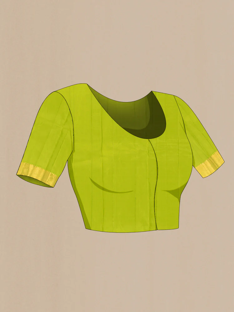 Parrot Green Kanjivaram Silk Saree - Image 4
